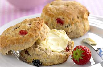 Strawberry and orange scones