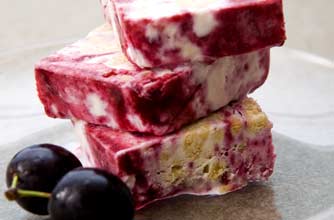 Damson and lemon crunch Damson and lemon crunch