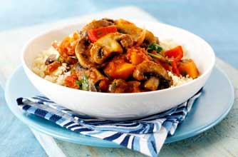 Squash and mushroom tagine Squash and mushroom tagine