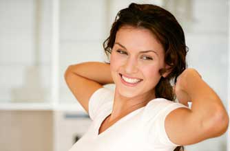 Woman stretching