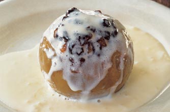 John Torode's baked apples and custard