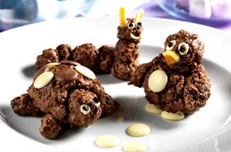 Chocolate cereal animals