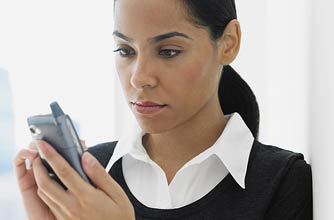 woman looking at mobile unhappy_photolibrary