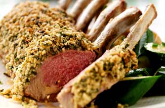 Lamb with oatmeal and herb crust