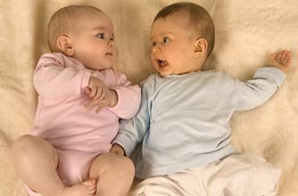 Boy and girl baby