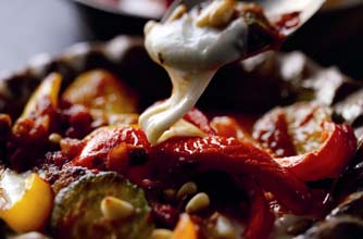 Red pepper and aubergine bake Red pepper and aubergine bake