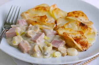 Mushroom, ham and potato casserole recipe Mushroom, ham and potato casserole recipe