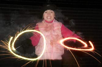 Child holding two sparklers_rex