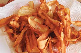 Mark Hix's parsnip crisps with sea salt Mark Hix's parsnip crisps with sea salt