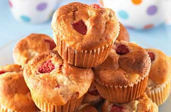 Lesley Waters' raspberry muffins