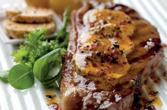 Chilli and pepper buttered steak Chilli and pepper buttered steak