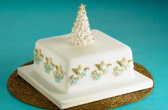 Angel Christmas cake