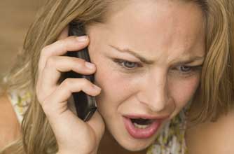 woman shouting down phone_rex