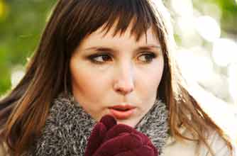 cold woman outside