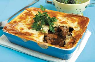Rosemary Conley's beef, steak and potato pie