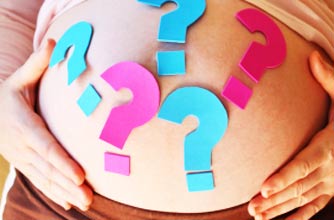 Pregnant woman with question marks on belly_istock