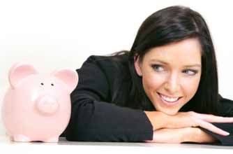 woman with piggy bank