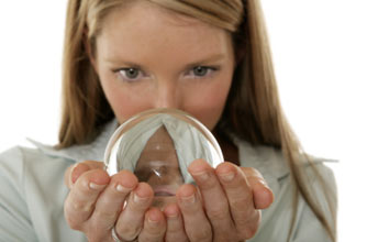 Woman with crystal ball_istock
