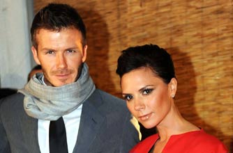 David and Victoria Beckham in Milan