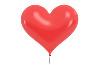 Heart-shaped balloon