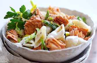 Salmon pasta with creme friache_Alaska Seafood