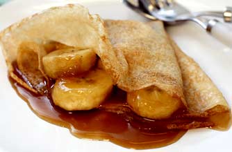 Banana toffee pancakes