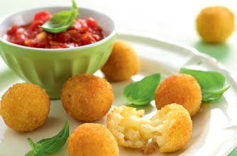 Arancini rice balls with tomato sauce Arancini rice balls with tomato sauce