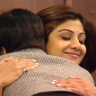 Jade Goody and Shilpa Shetty hugging after argument, Celebrity Big Brother, January 2007 Jade Goody and Shilpa Shetty hugging after argument, Celebrity Big Brother, January 2007