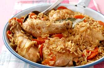 Chicken and rice hotpot