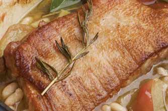 Pot roast pork with apples