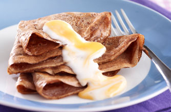 Cadbury Creme Egg 'goo' over Easter pancakes