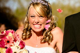 Bride on her wedding day