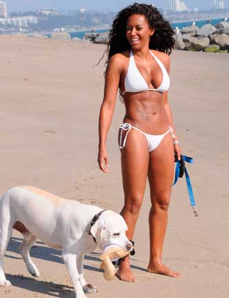 Mel B on the beach Mel B on the beach