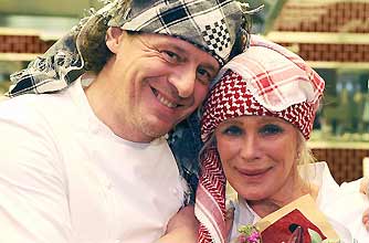 Hells kitchen 2009 winner Linda Evans and Marco Pierre White