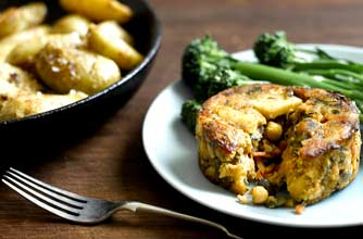 Crispy roast fennel and chilli-roasted potatoes
