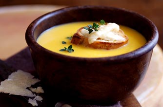 Parmesan and butternut squash soup