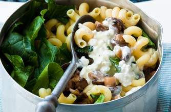 Mushroom and spinach pasta Mushroom and spinach pasta