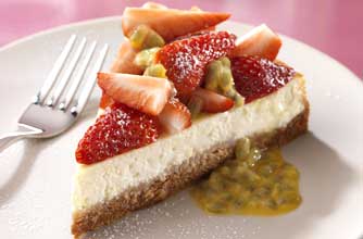 Limey baked cheesecake
