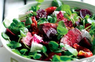 Duck, beetroot and watercress salad recipe Duck, beetroot and watercress salad recipe