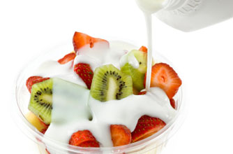 Fruit with yogurt