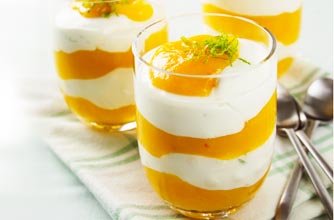 Mango, honey and cream smoothie