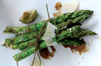 Asparagus with Parmesan and lime