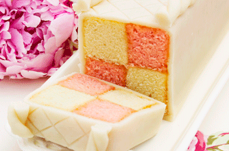 A light, spongy Battenburg Cake A light, spongy Battenburg Cake