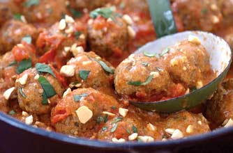 Bill Granger's pork meatballs in curry sauce Bill Granger's pork meatballs in curry sauce
