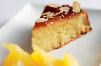 Michel Roux Jr.'s orange and almond cake with whisky-soasked segments