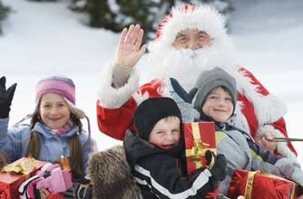 Santa on a sleigh