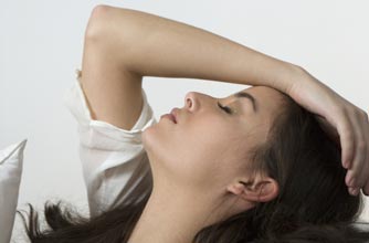Tired woman falling asleep Tired woman falling asleep