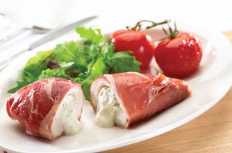 parma ham chicken stuffed cheese wrapped basil cream goodtoknow recipes breast