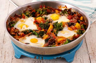 Gino D'Acampo's eggs with broccoli Gino D'Acampo's eggs with broccoli