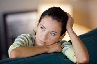 Woman feeling miserable